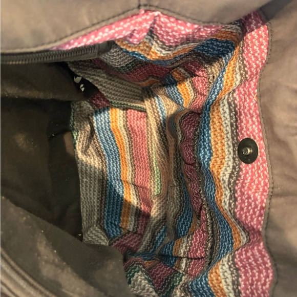 The Sak Brand Brown Leather Slouchy Tote Bag with Braided Handles - Picture 4 of 13